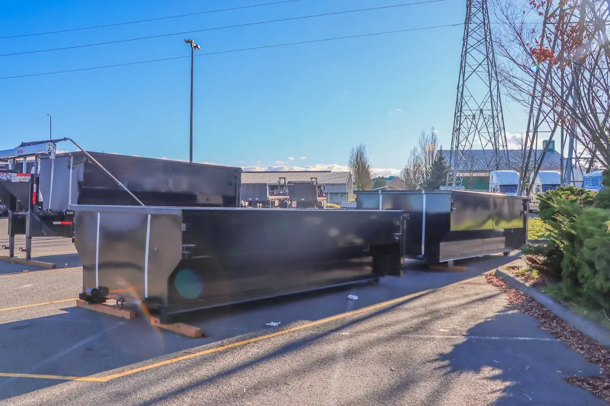 Roll-off dumpster ready for waste disposal at job site for Roofing Dumpster Rental in Englewood